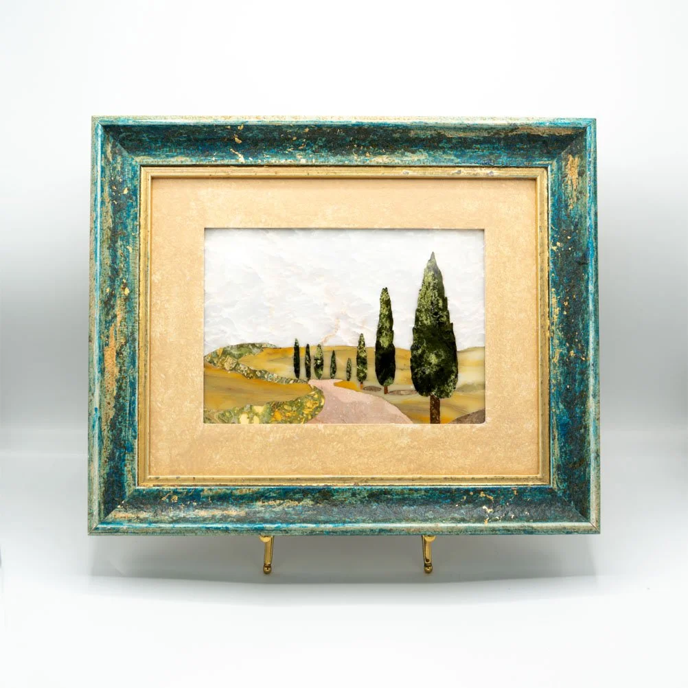 Pietra Dura of Colourful Town — Pitti Mosaici